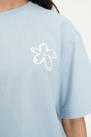 RELAX TEE 220/DAISY Y2K BLUE