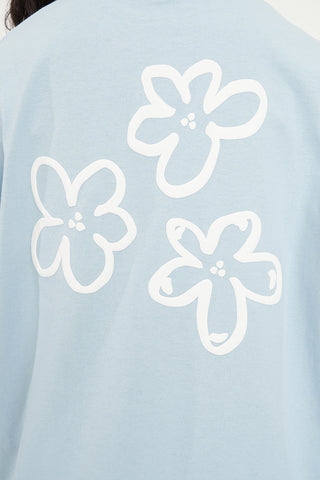 RELAX TEE 220/DAISY Y2K BLUE