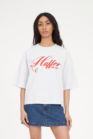 BOXY CROP TEE 220/HOME RUN SILVERMARLE