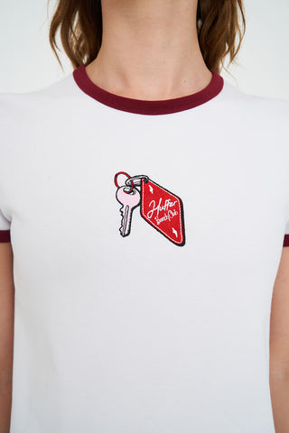 WMNS RINGER TEE/BRUNCH WHITE