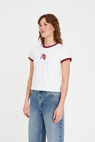 WMNS RINGER TEE/BRUNCH WHITE