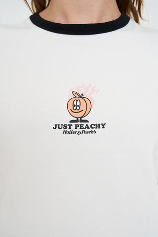 WMNS RINGER TEE/HOT & PEACHY CHALK