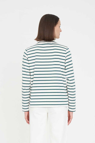 OUI OUI LS RELAX TEE CHALK/PINE