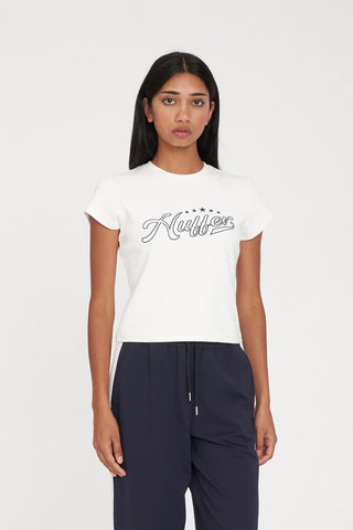 RIB MINI TEE 185/VARSITY CHALK