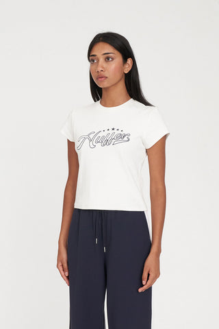 RIB MINI TEE 185/VARSITY CHALK