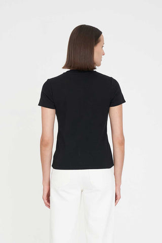 SLIM RIB TEE/3BALL BLACK