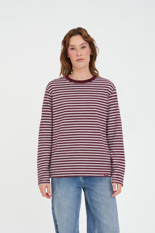 BILLIE LS TEE BURGUNDY/PETAL