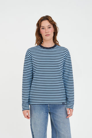 BILLIE LS TEE NAVY/GLACIER