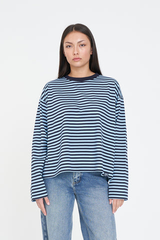 BILLIE LS TEE NAVY/GLACIER