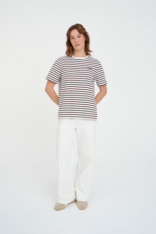 OUI OUI CLASSIC TEE CHESTNUT/CHALK