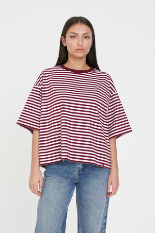 BILLIE TEE BURGUNDY/PETAL