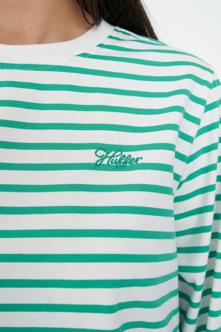 OUI OUI LS RELAX TEE CHALK/MEADOW