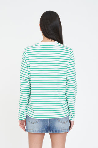 OUI OUI LS RELAX TEE CHALK/MEADOW