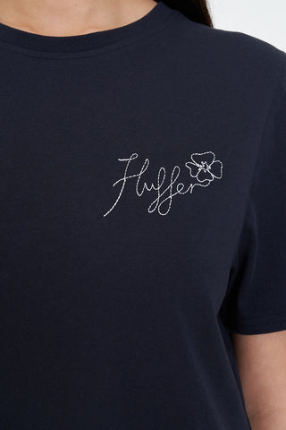 CLASSIC TEE 170/FLORETTE NAVY