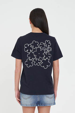 CLASSIC TEE 170/FLOWERBOMB NAVY