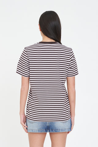 ALEX STRIPE CLASSIC TEE PETAL/COCOA