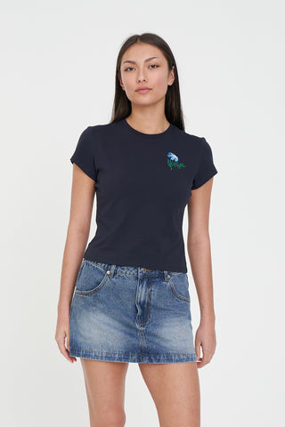 MINI TEE 185/FLORETTE NAVY