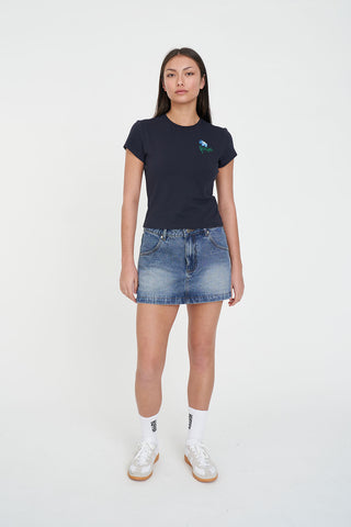MINI TEE 185/FLORETTE NAVY