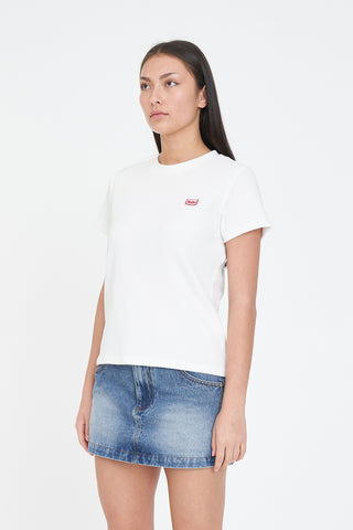 WAFFLE SLIM TEE CHALK