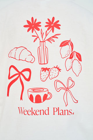 RELAX TEE 220/WEEKEND PLANS CHALK