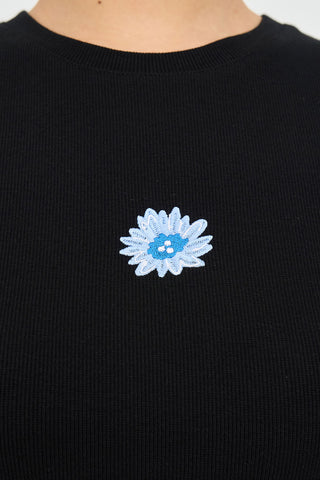 RIB MINI TEE 290/CORNFLOWER BLACK