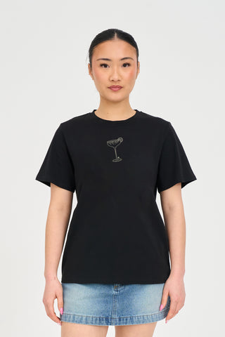 CLASSIC TEE 170/HAPPY HOUR BLACK