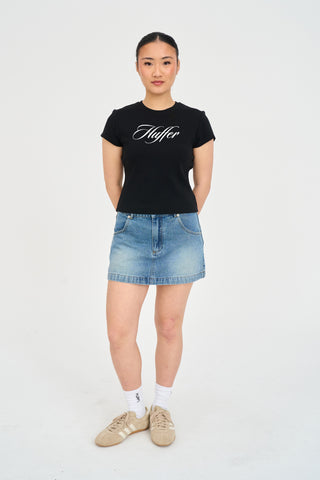MINI TEE 185/PEARLY WHITES BLACK