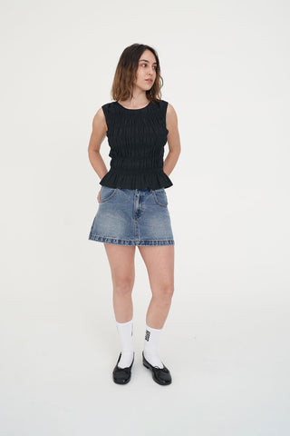 LIN-IN BRIDGET TOP BLACK