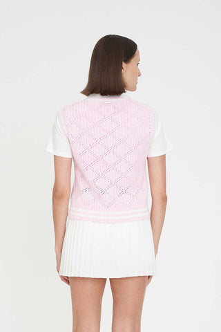 WOMENS DIAMOND CROP VEST PETAL