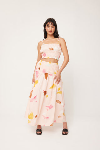 CAPRICE SHIRRED TOP MULTI