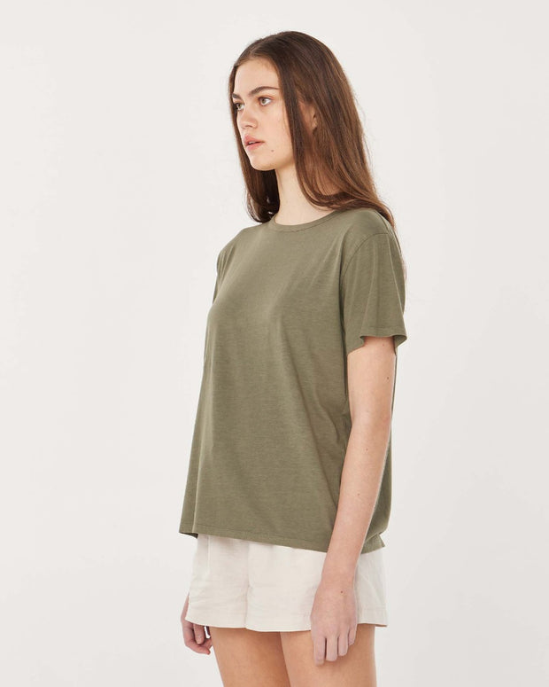 WMNS BOYFRIEND TEE KHAKI Huffer